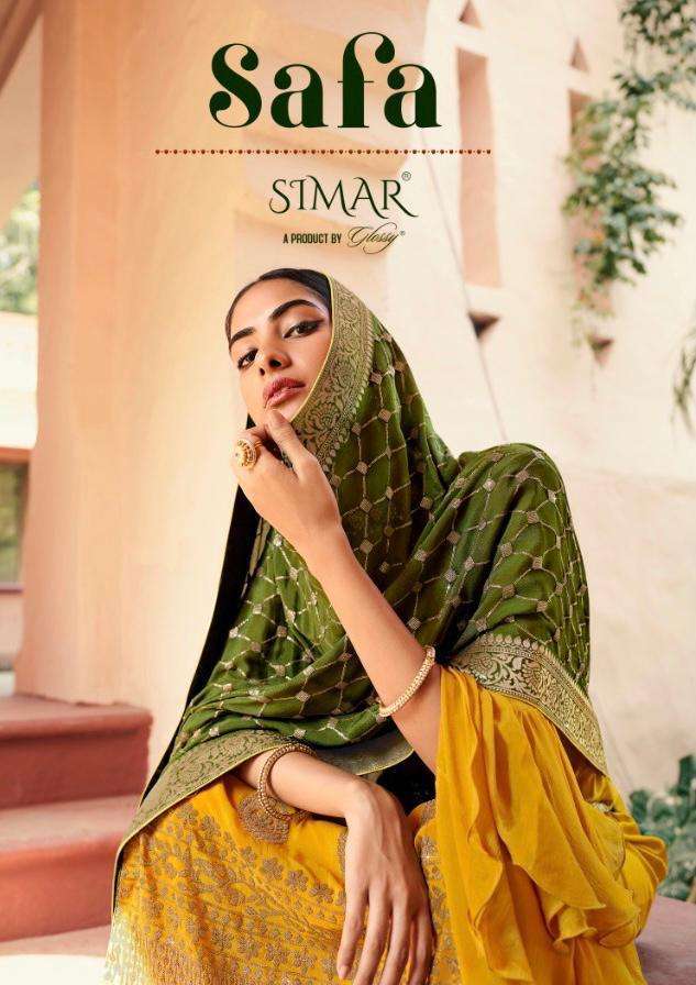 Buy Safa Simar Online Wholesale Designer Chinon Salwar Suit